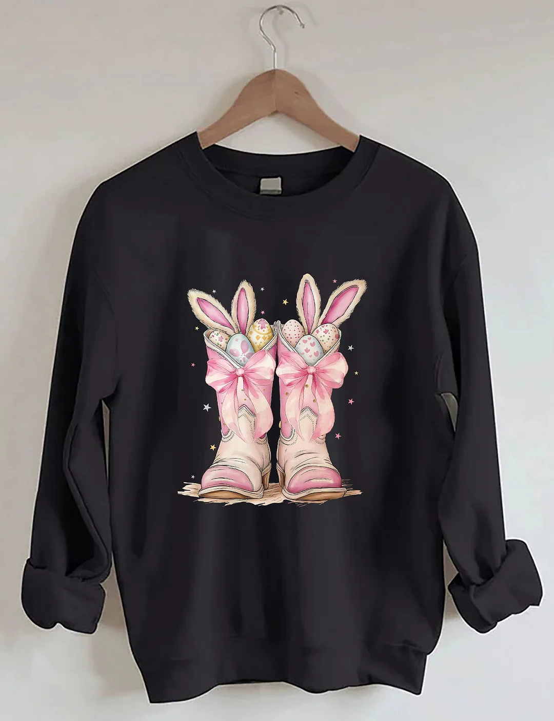  Cowboy Boots Easter Sweatshirt