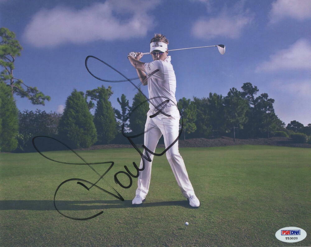 IAN POULTER SIGNED AUTOGRAPH 8x10 Photo Poster painting - GOLF, PGA TOUR WINNER, BALL, FLAG PSA