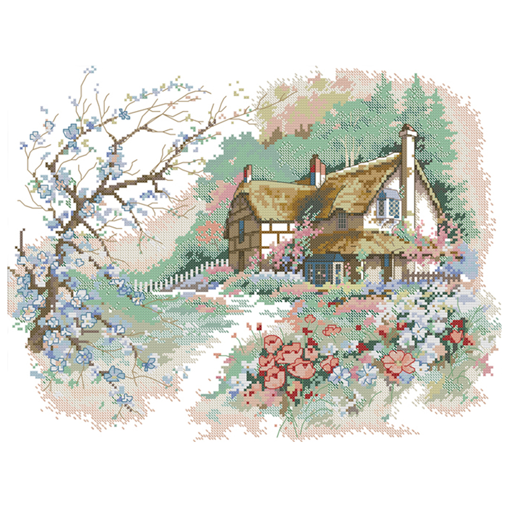 

Country Love - 11CT Stamped Cross Stitch - 55*44CM, 501 Original