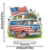 (US Only)Acrylic 2D Flat Print DIY Independence Day RV Diamond Art Tabletop Decorations