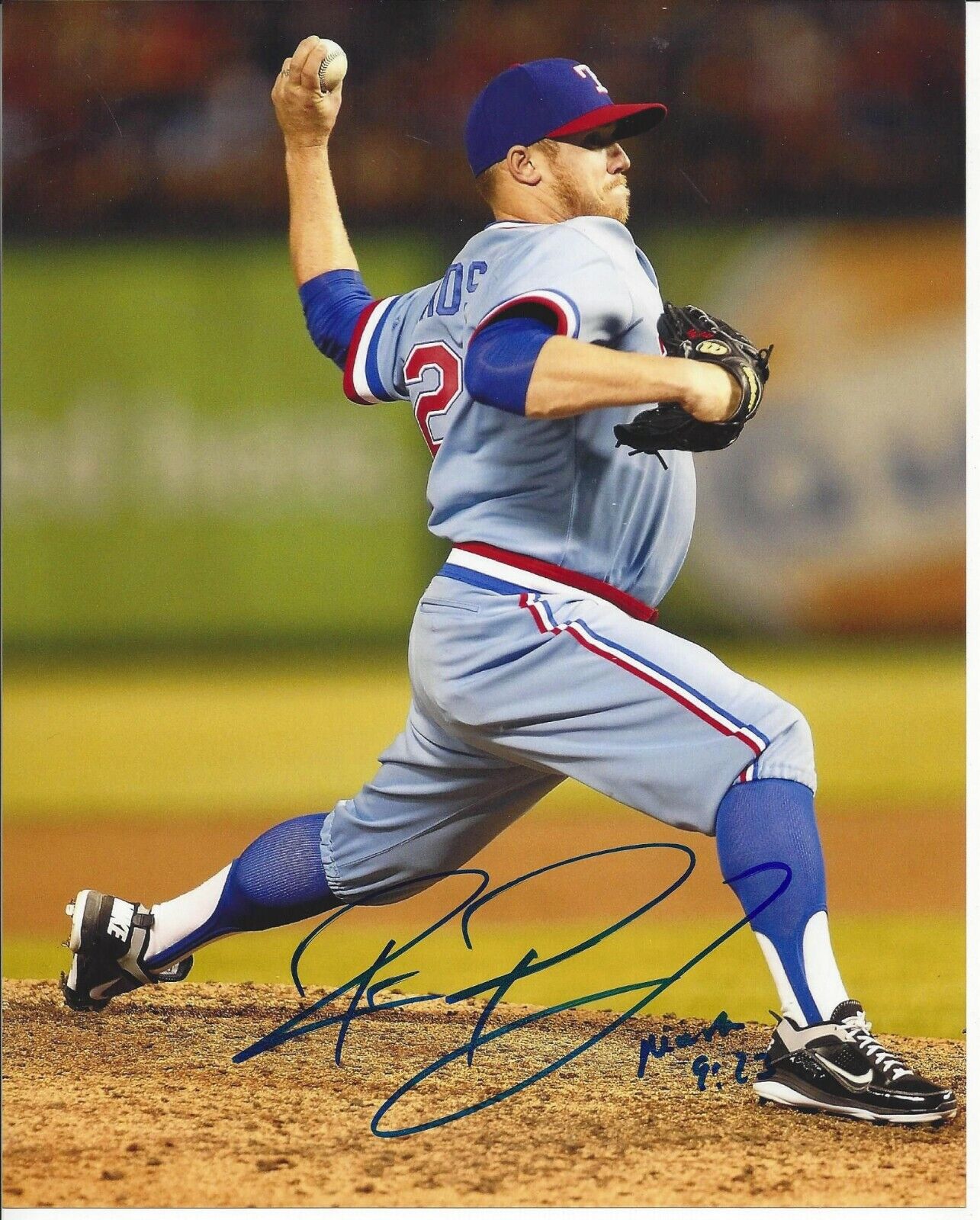 Robbie Ross autographed 8x10 Texas Rangers#S574