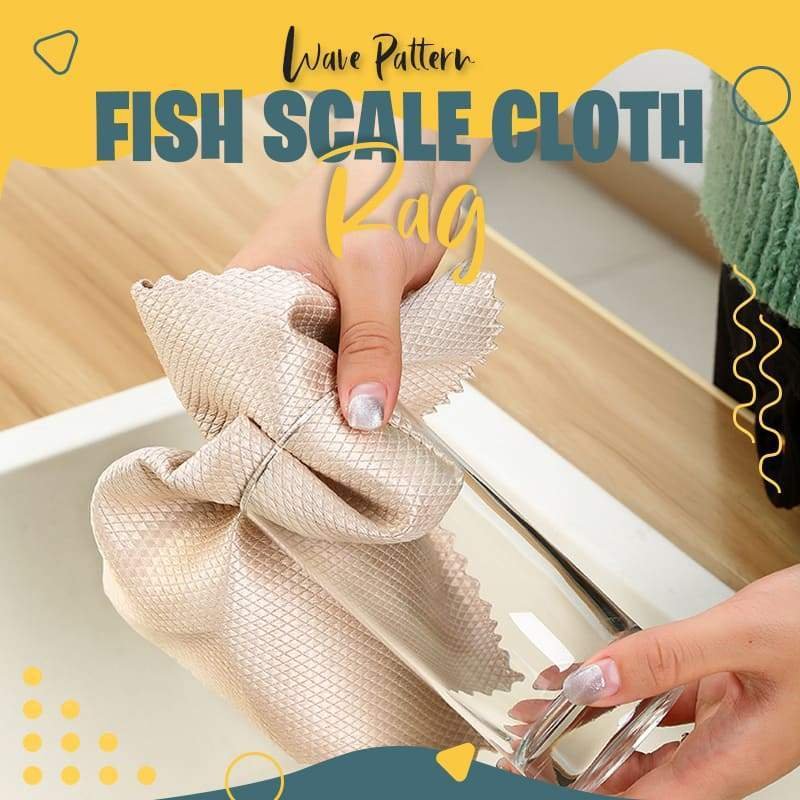 Wave Pattern Fish Scale Cloth Rag