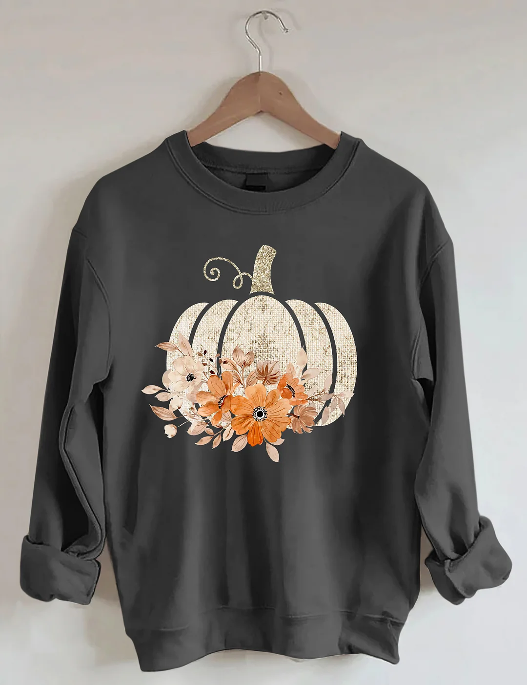 Floral Pumpkin Sweatshirt