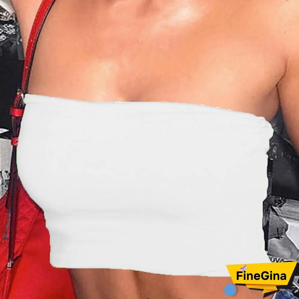 Spring and Summer New European and American Women's Camisole Vest Solid Color Cotton Sling Tube Top Female Word Collar Slim