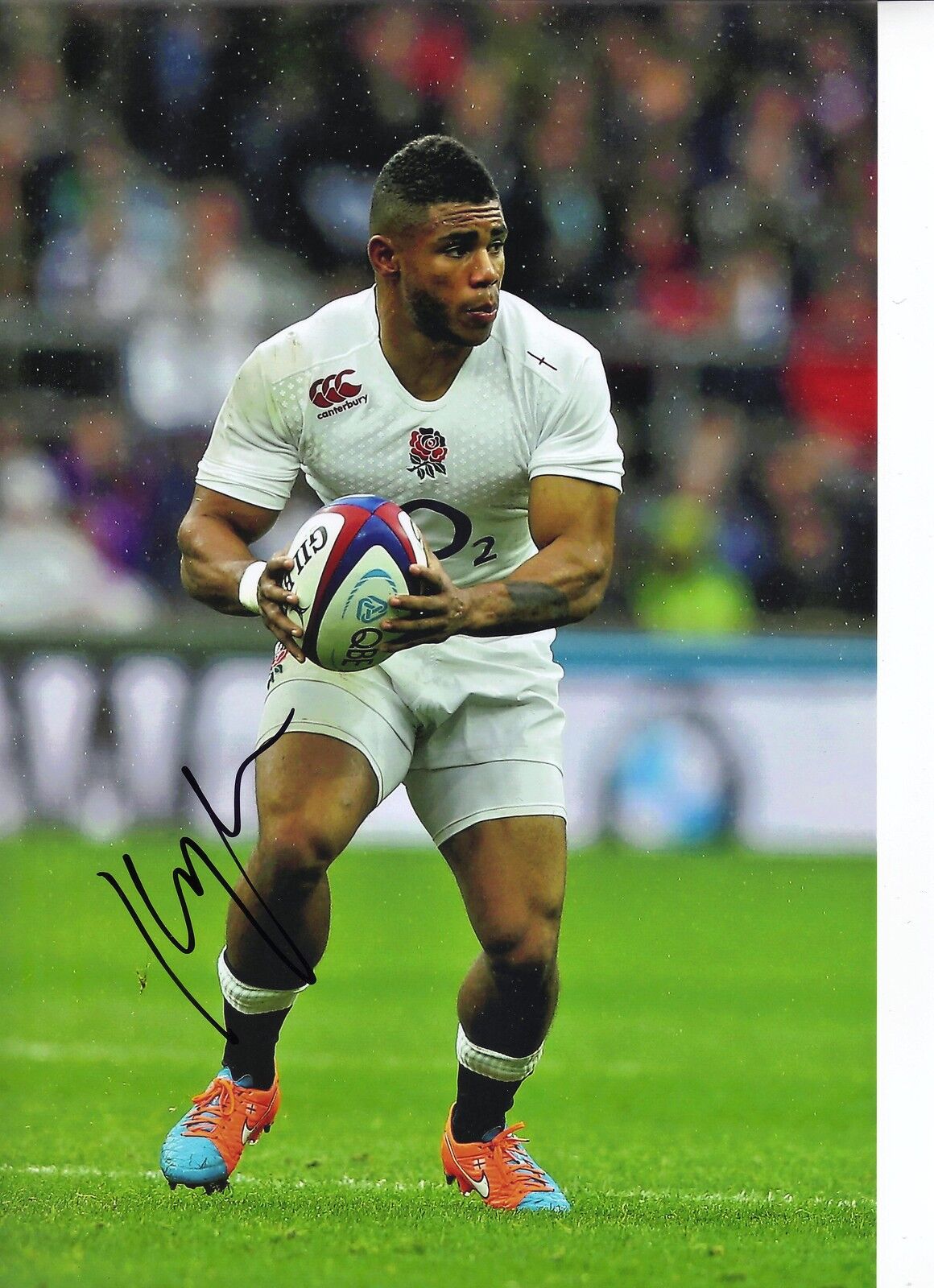 Kyle Eastmond Signed 12X8 Photo Poster painting BATH & ENGLAND RUGBY PROOF AFTAL COA (2135)