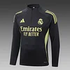 2025/2026 Real Madrid Half-Pull Training Suit Dark Gray Football Shirt 1:1 Thai Quality Set
