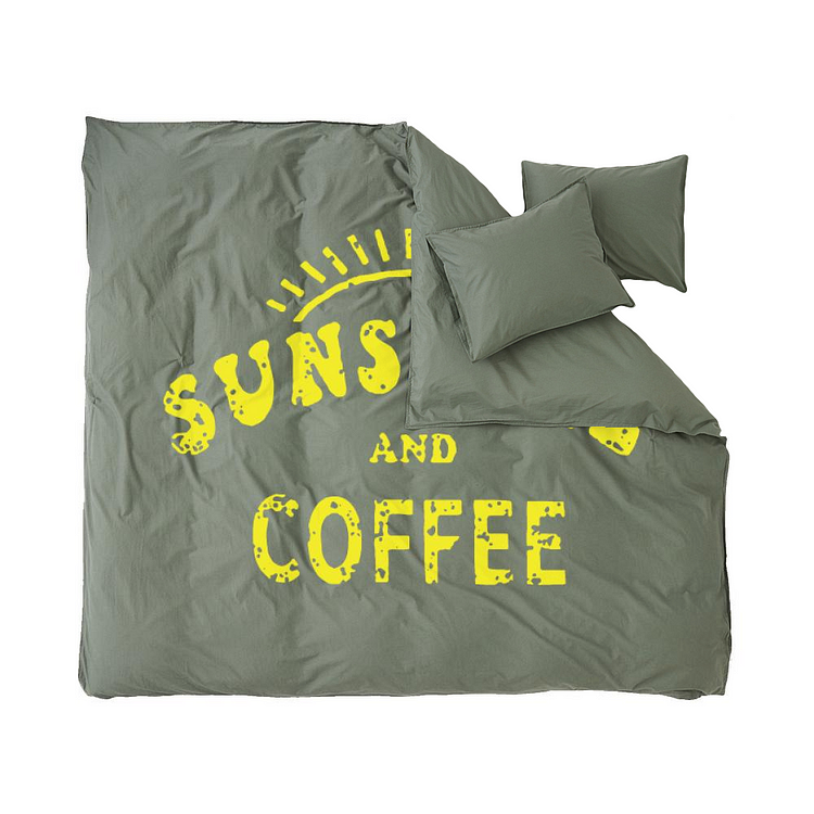 Sunshine And Coffee, Coffee Duvet Cover Set