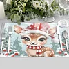 Christmas Diamond Painting Placemats DIY Diamond Dot Kits for Home Decor