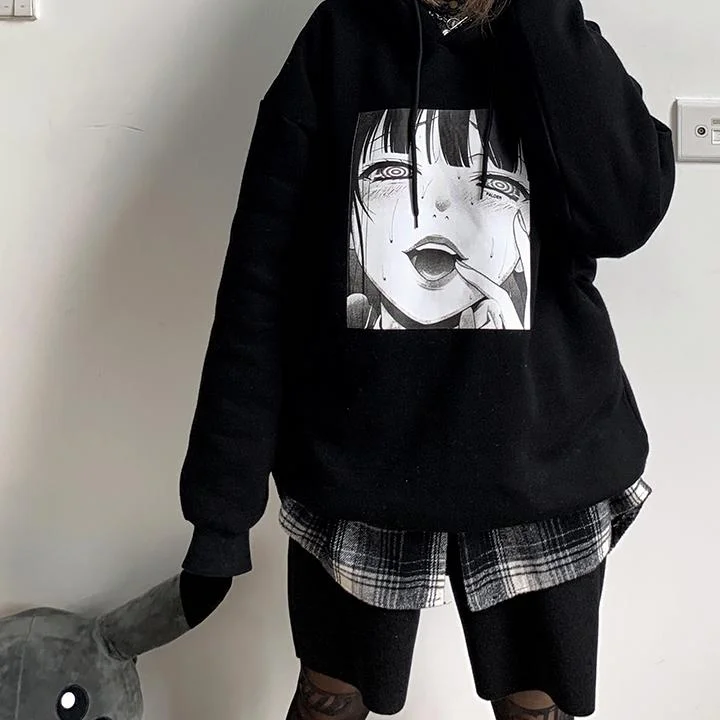 Over Joy Aka Yumeko Jabami Sweater - Gotamochi Kawaii Shop, Kawaii Clothes