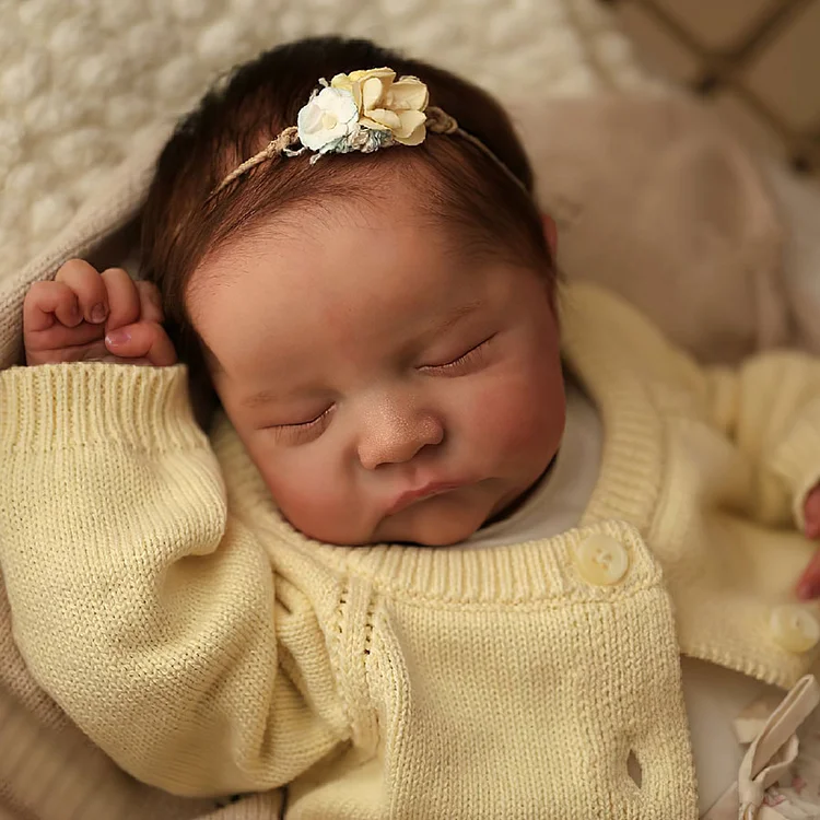 20'' Echte lebensechte Cally Huggable Schlafende Neugeborene Baby Puppe Mädchen, Bestes Geschenk für Alter 3+ Kinder - RSDP-Rebornbabypuppen-Rebornbabypuppen®