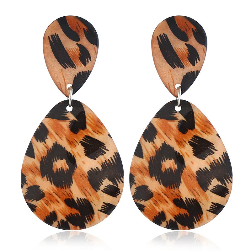 Leopard Acrylic Earrings