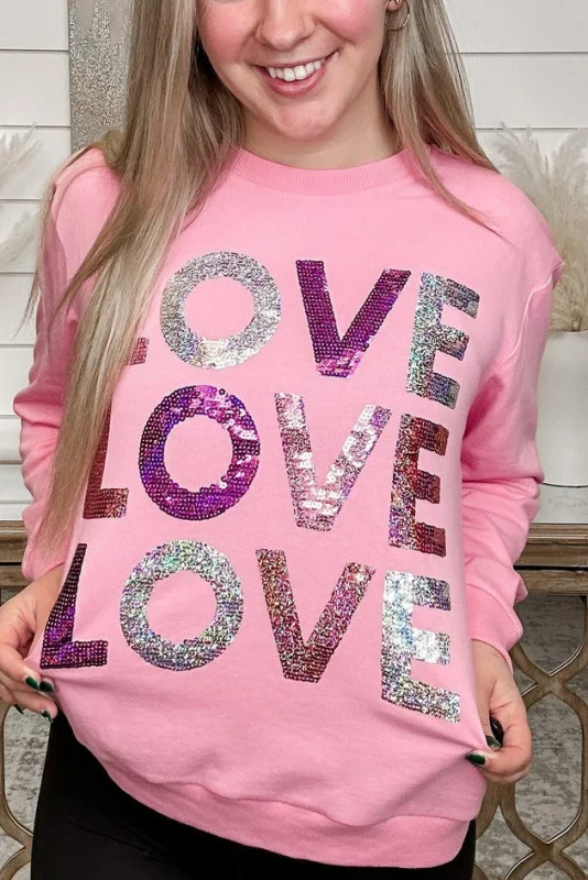 All About Love Cotton Blend Long Sleeve Pink All About Love Cotton Blend Long Sleeve Pink