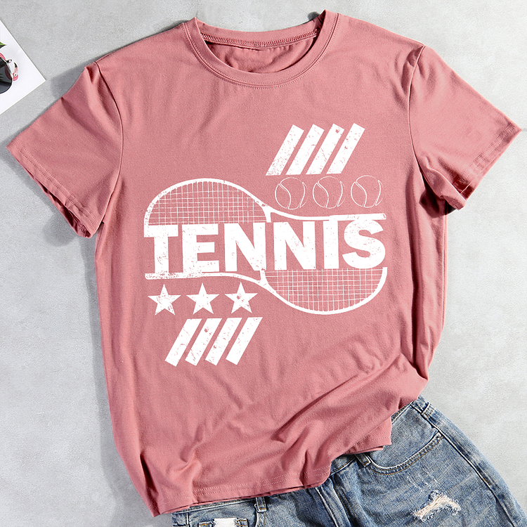 Star Tennis Racket Gift Idea T-Shirt Tee-Annaletters