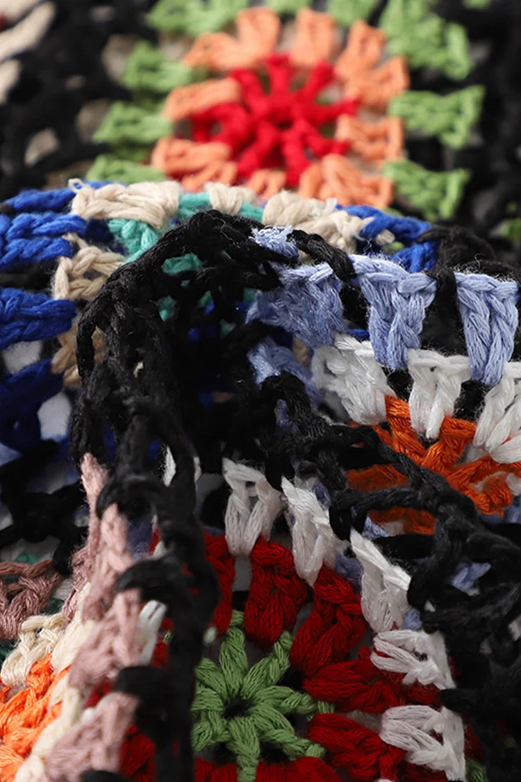 Floral Crochet Tank Dress