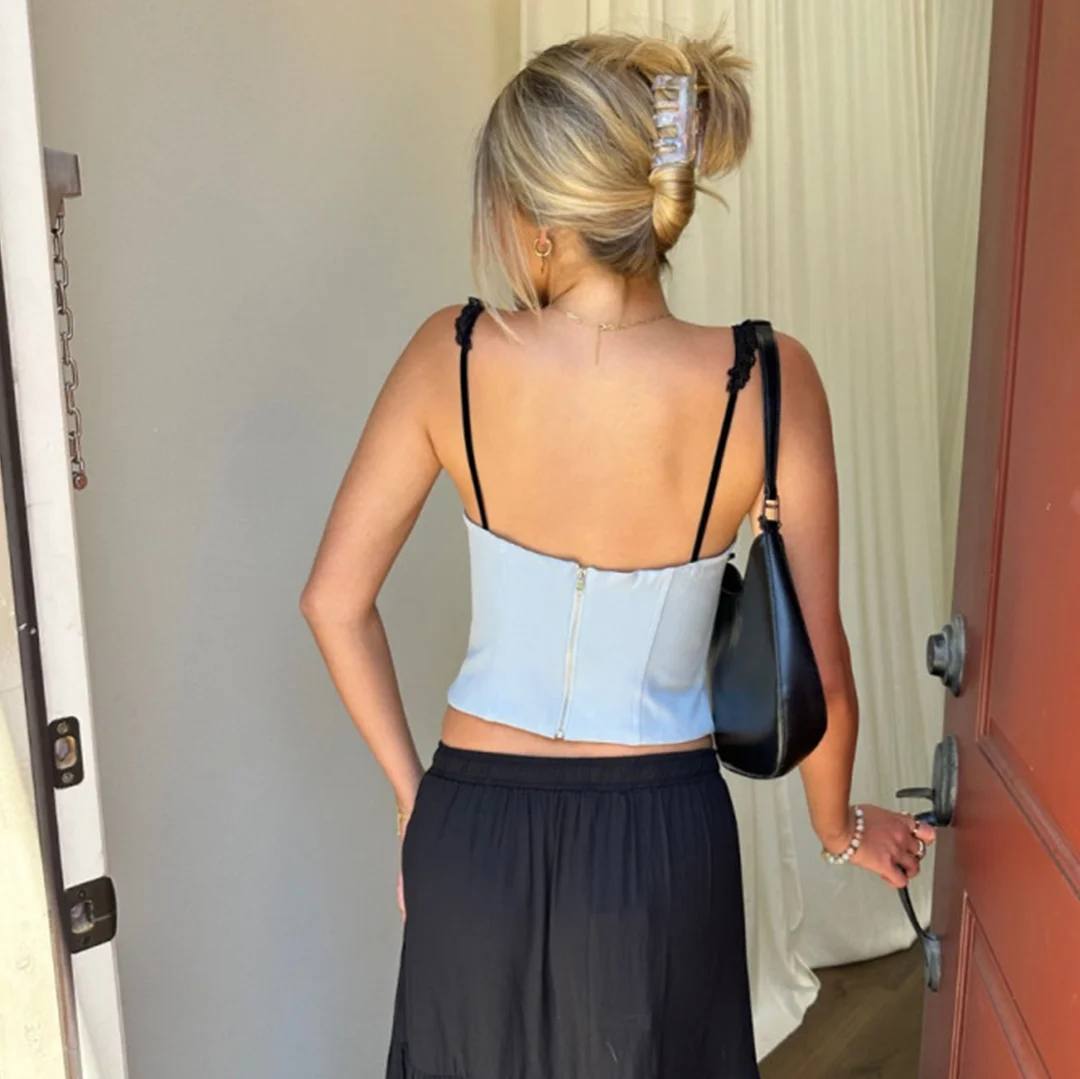 Lace Trimmed Camisole Tank Top