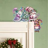 (US Local)DIY Xmas Diamond Painting Wooden Home Door Decoration for Feiend Gifts (Gnome)