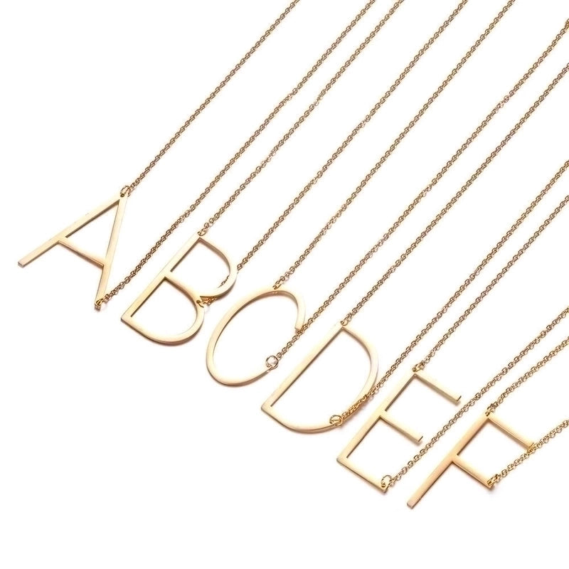 Stainless Steel Fashion Polishing Letter Necklace