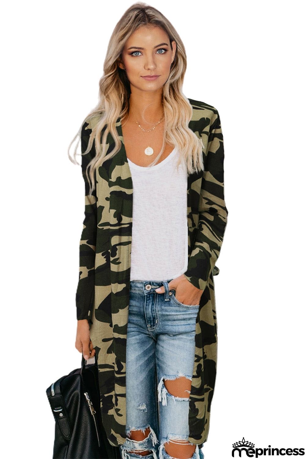 Print Long Cardigan