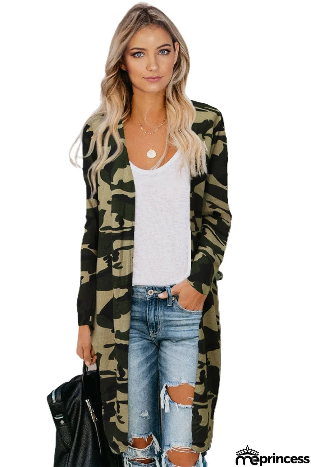Print Long Cardigan