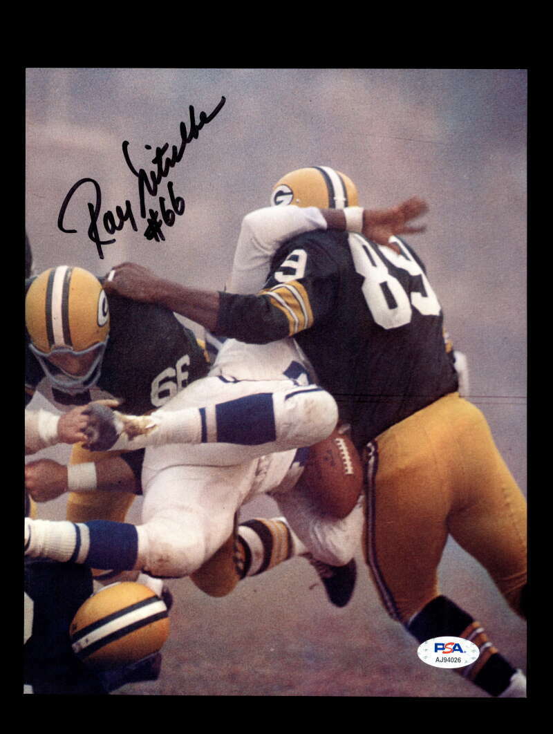 Ray Nitschke PSA DNA Coa Signed 8x10 Photo Poster painting Packers Autograph