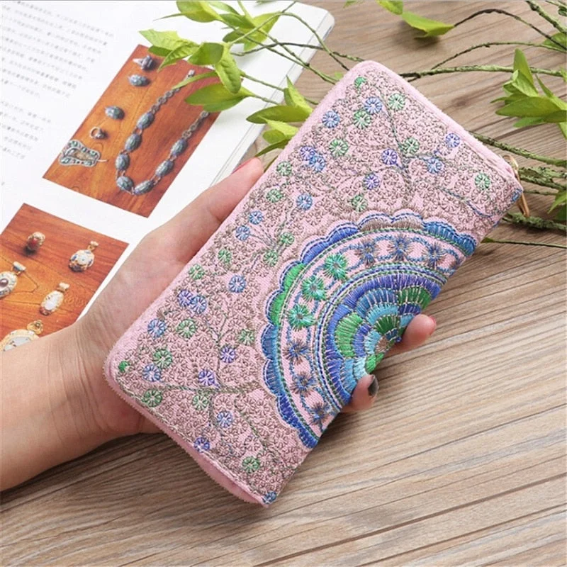 Women Ethnic National Retro Butterfly Flower Bag Handbag Coin Purse Embroidered Lady Clutch Tassel Small Flap Summer Bolsa