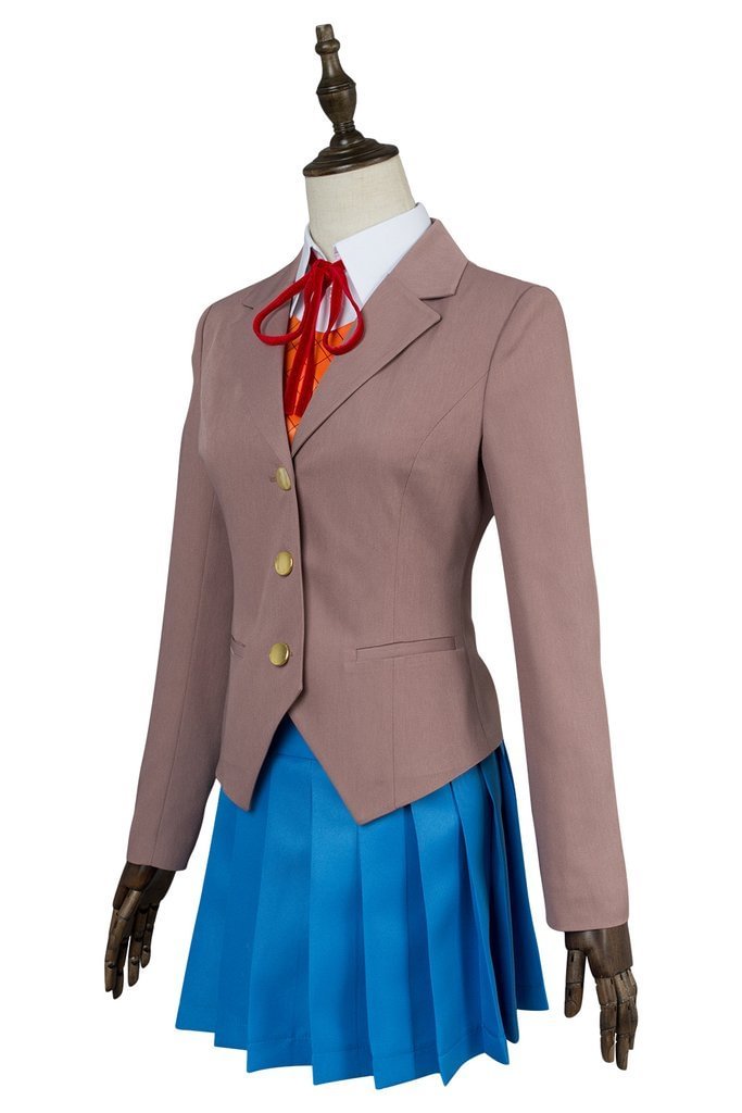 Doki Doki Literature Club Sayori Natsuki Yuri Monika Girls School Uniform Cosplay Costume