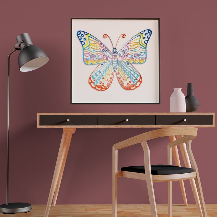Paper Filigree painting Kit-Butterfly Wings