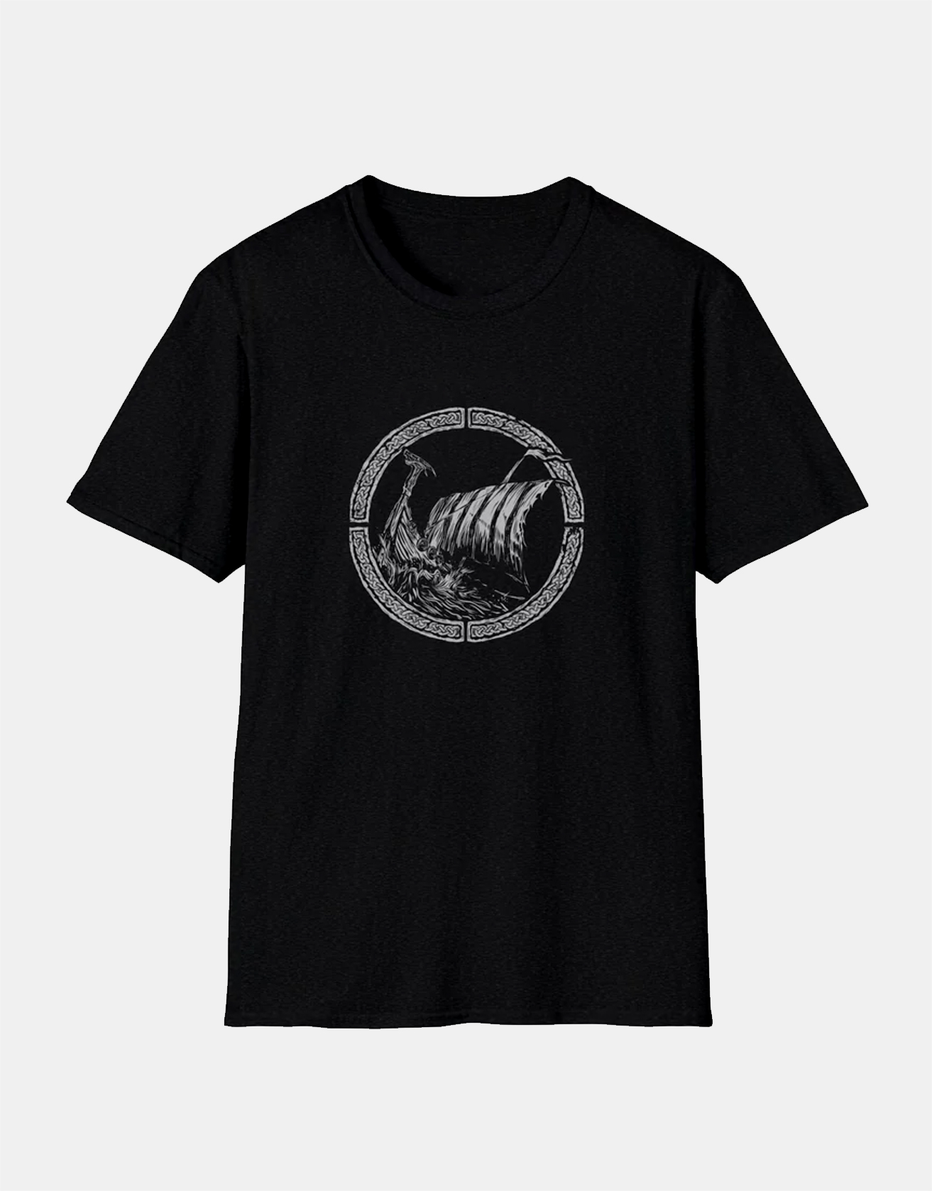 Nordic Viking Mythology Ship T-Shirt / TECHWEAR CLUB / Techwear