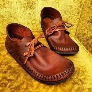 Solid Color Vintage Handmade Flat Loafers
