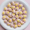 50PCS Colorful Heart Acrylic Beads DIY Bracelet Components