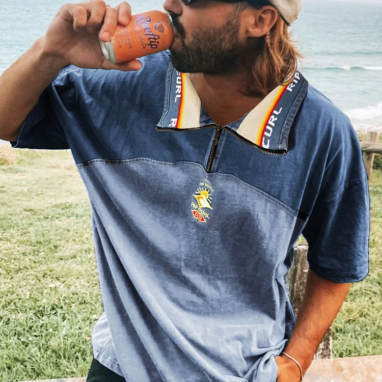 Men's Vintage Holiday Surf Polo T-Shirt 820d