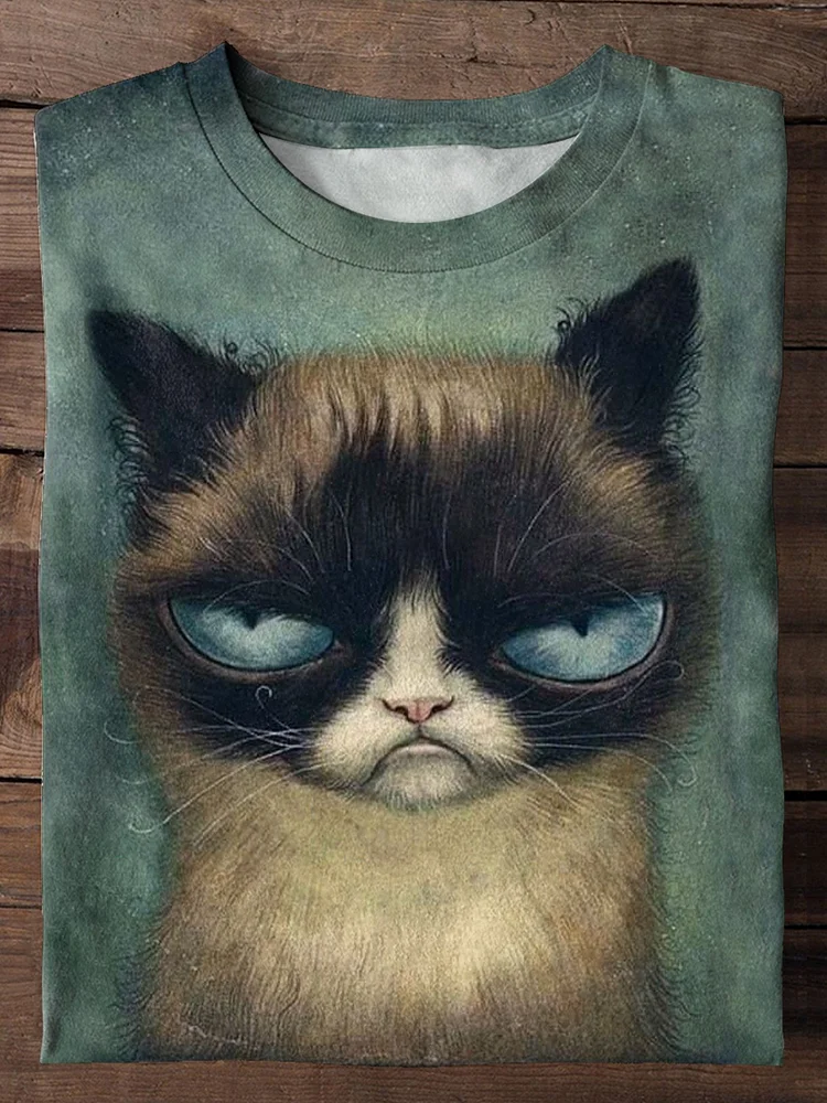 Grumpy Cat Art Print T-shirt