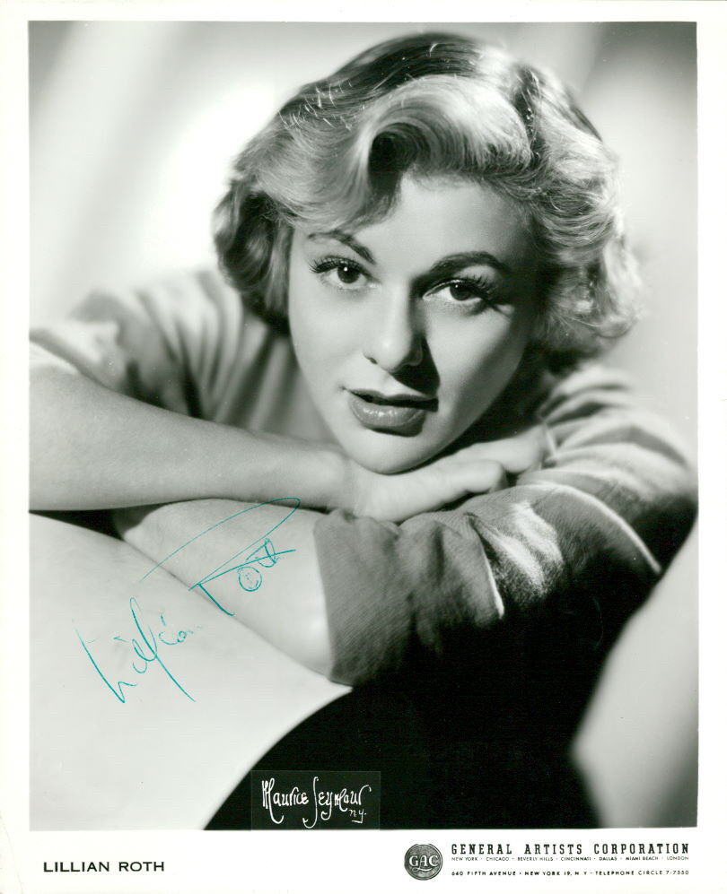 Lillian Roth (Vintage) signed Photo Poster painting COA