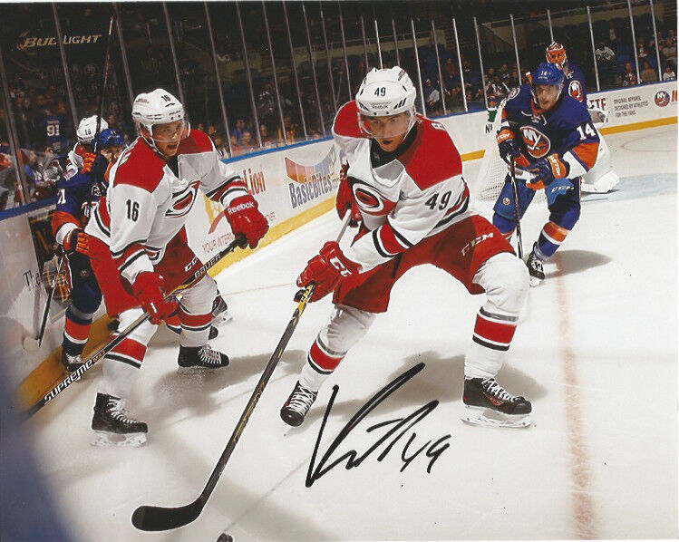 Carolina Hurricanes Victor Rask Signed Autographed 8x10 Photo Poster painting COA A