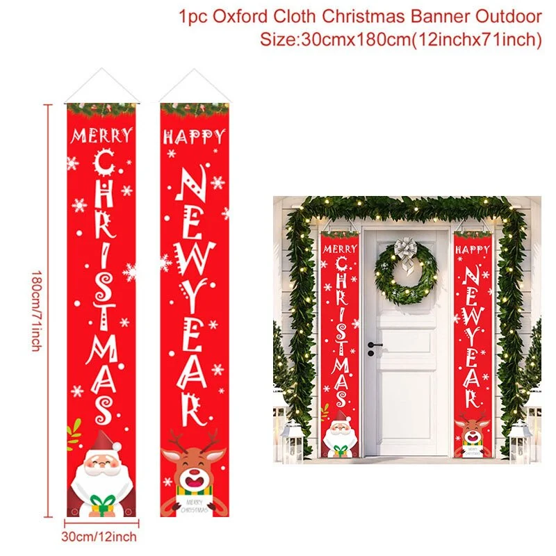 Nutcracker Soldier Christmas Door Banner Ornament Santa Claus Merry Christmas Decorations For Home Navidad Gift New Year 2022