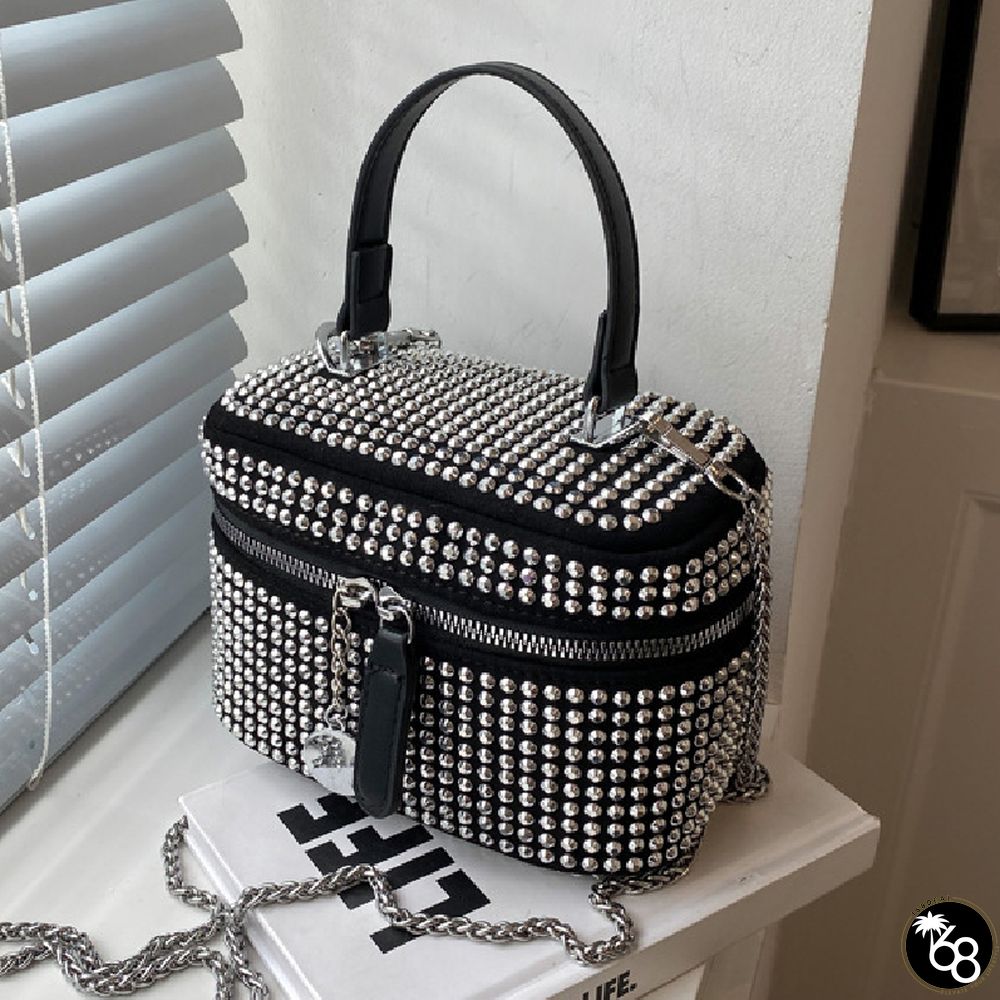 Casual Patchwork Rivets Chains Bags | 168DEAL