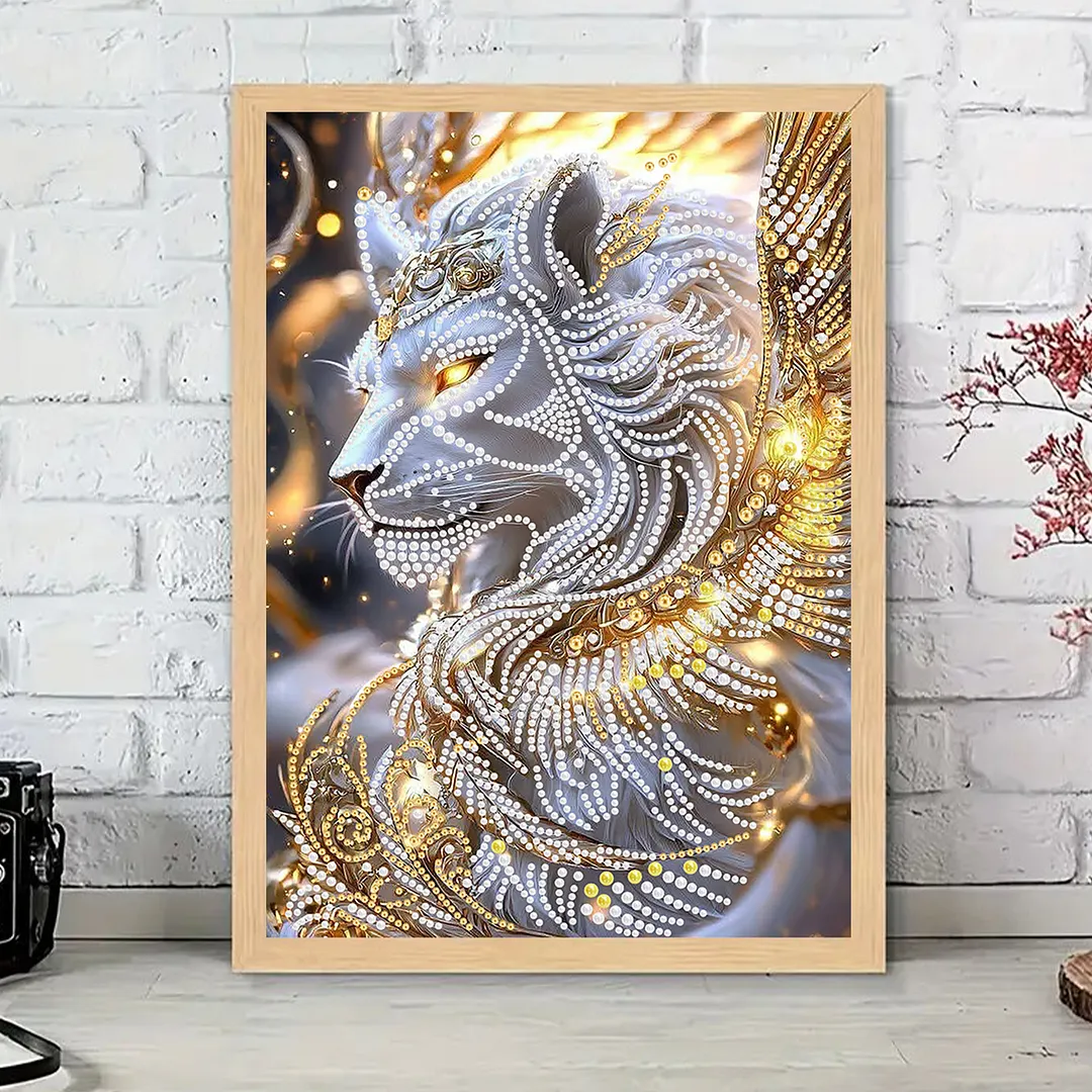 Pearl Painting Kit for Adults Winged Lion 11.81x15.75in