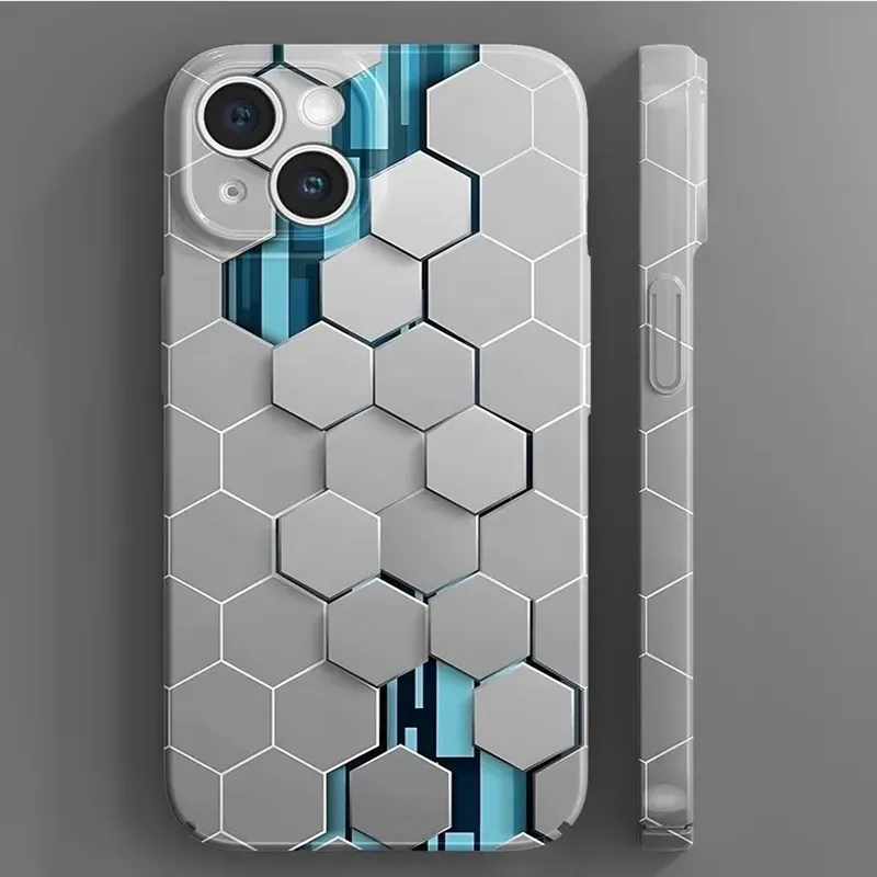Type Block Case 3D Fashion Dazzling Color Stacked Blocks Case For iPhone