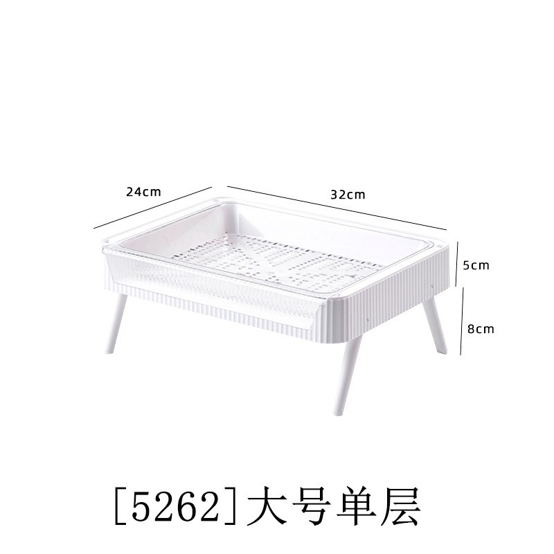 厨房新品白色塑料配菜架家用可折叠蔬菜洗菜沥水备菜置物架-Digicat 猫电澳洲