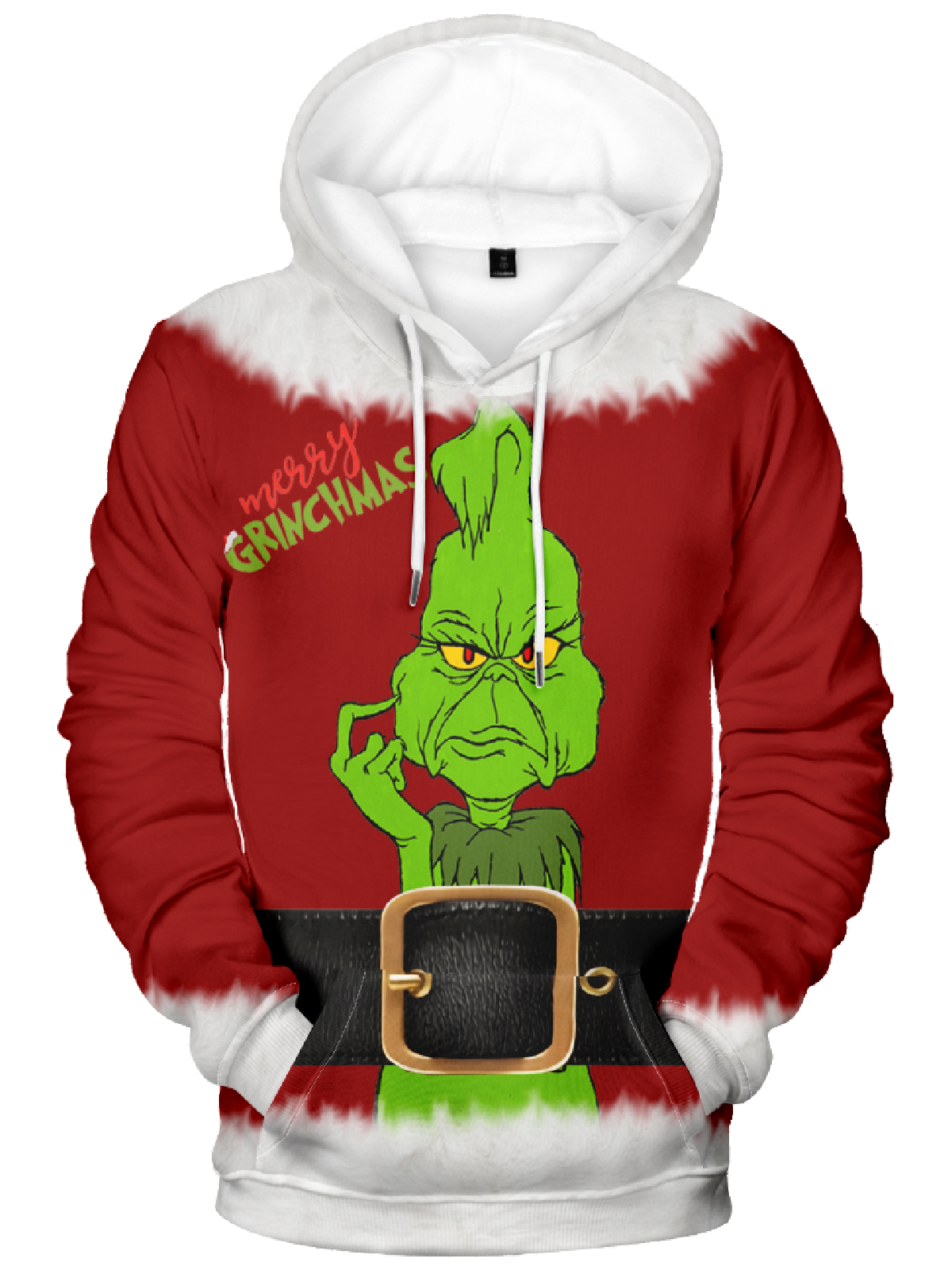 Men's Spoof Christmas Grinch Hoodie PLUSCLOTHESMAN