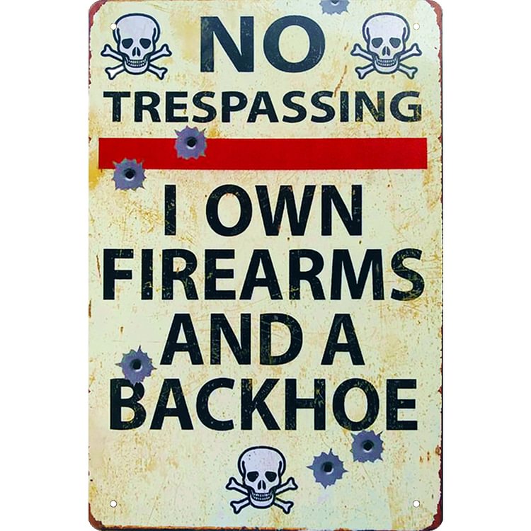 Warning & Slogan - Vintage Tin Signs/Wooden Signs - 7.9x11.8in & 11.8x15.7in