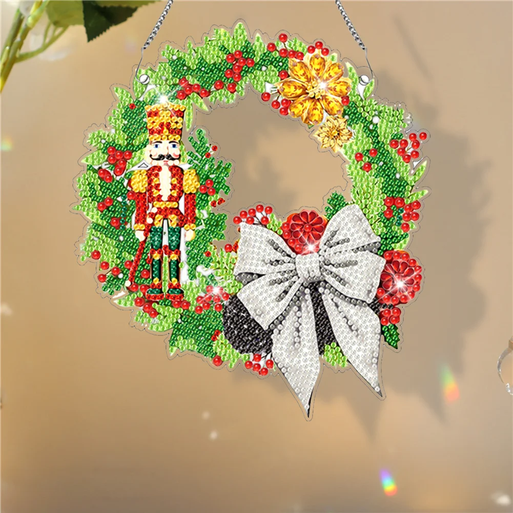 DIY Jacket Knight Wreath Acrylic Single Side Special Shaped Diamond Painting Hanging Ornament