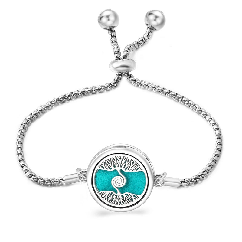 Fashion Angel Wings Aromatherapy Pendant Bracelet Essential Oil Diffuser Stainless Steel Bracelet Adjustable Women Simple
