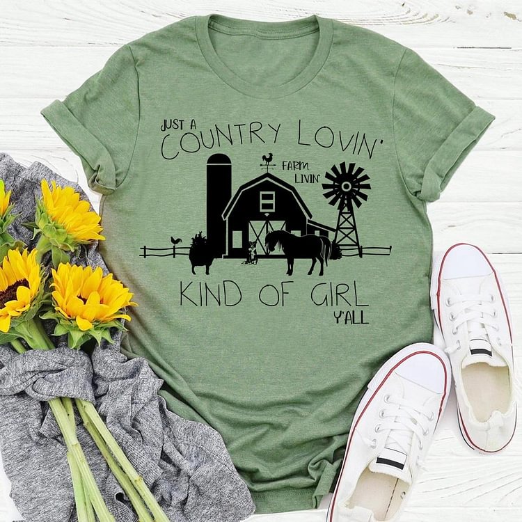 ANB - just a country lovein‘ village life Retro Tee -04883