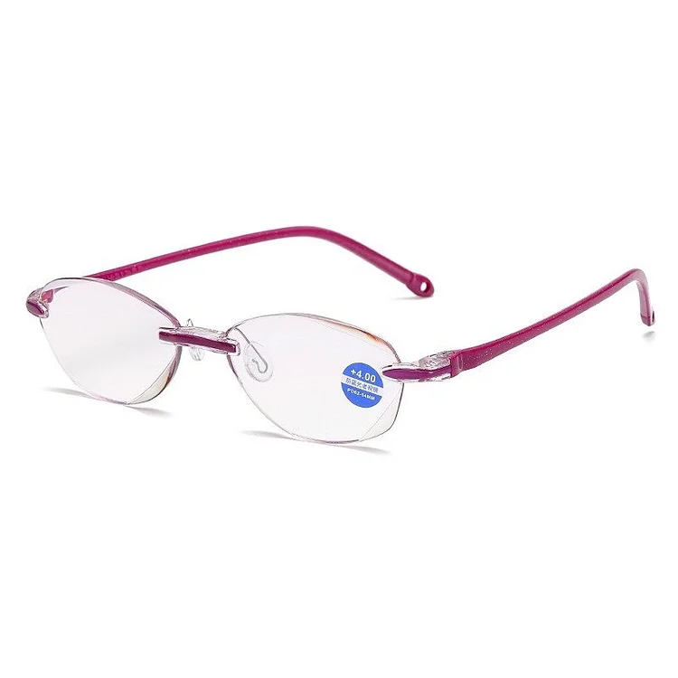 Magnifier Anti Blue Light Presbyopia Eyeswear Reading Glasses Memory Hyperopia Frameless Rimless +1.0+1.5+2.0+2.5+3.0+3.5+4.0