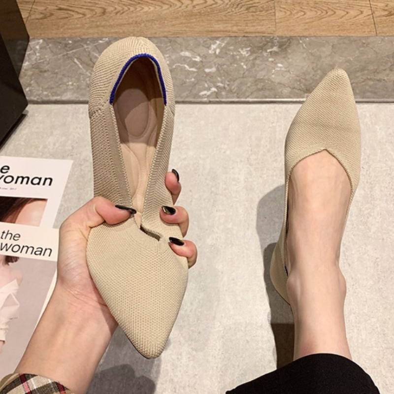 Pointed Wide Toe Box Ballet Flats