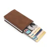 New Magnetic Self-elastic Card Holder Ultra-thin Aluminum Alloy Anti-theft Card Holder Men's Business Multi-functional Wallet