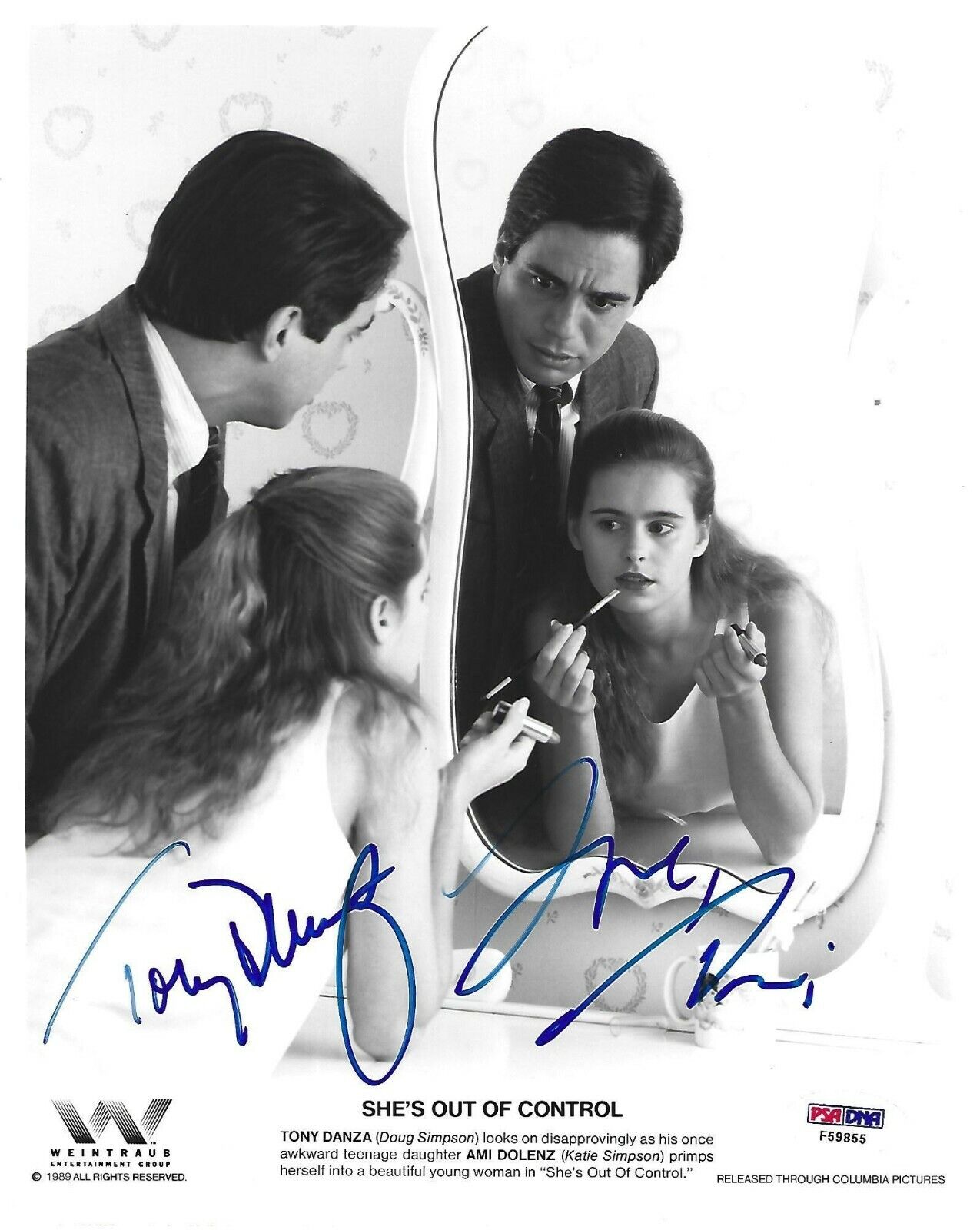 Tony Danza & Ami Dolenz Signed 8x10 Photo Poster painting PSA/DNA She's Out of Control Picture