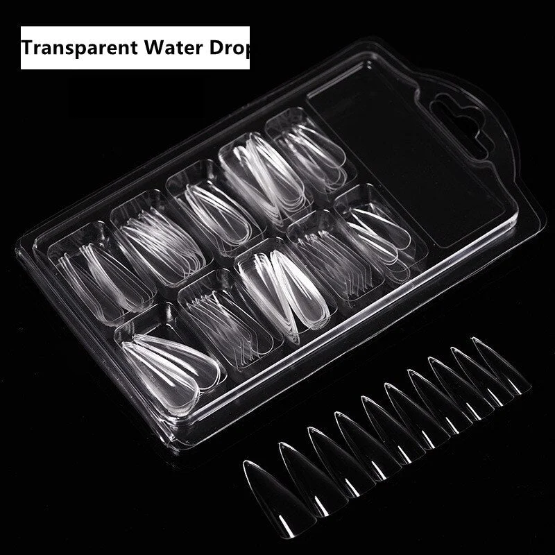 Full/Half Cover Fake Nail Artificial Press on Long Ballerina Clear/Natural/white False Nails Coffin Nails Art Tips Manicure Tool-Nail Inspo