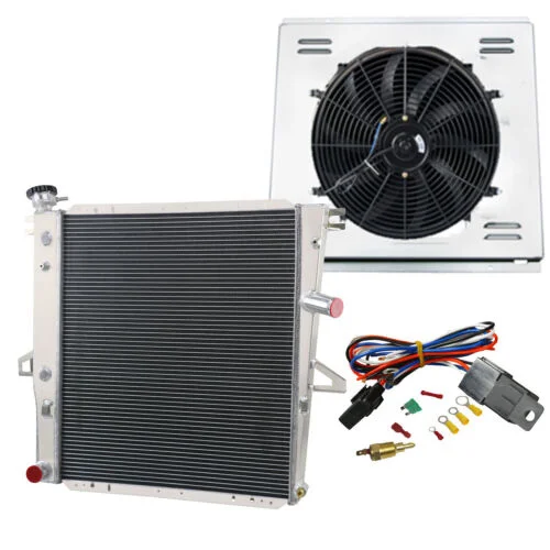 Alloyworks Ford 3 Row Radiator For 1998-2011 Explorer Ranger V6 2.3L 4.0L Shroud Fan Relay